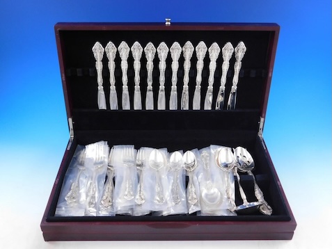 Michelangelo by Oneida Sterling Silver Flatware Set for 12 Service 63 Pieces